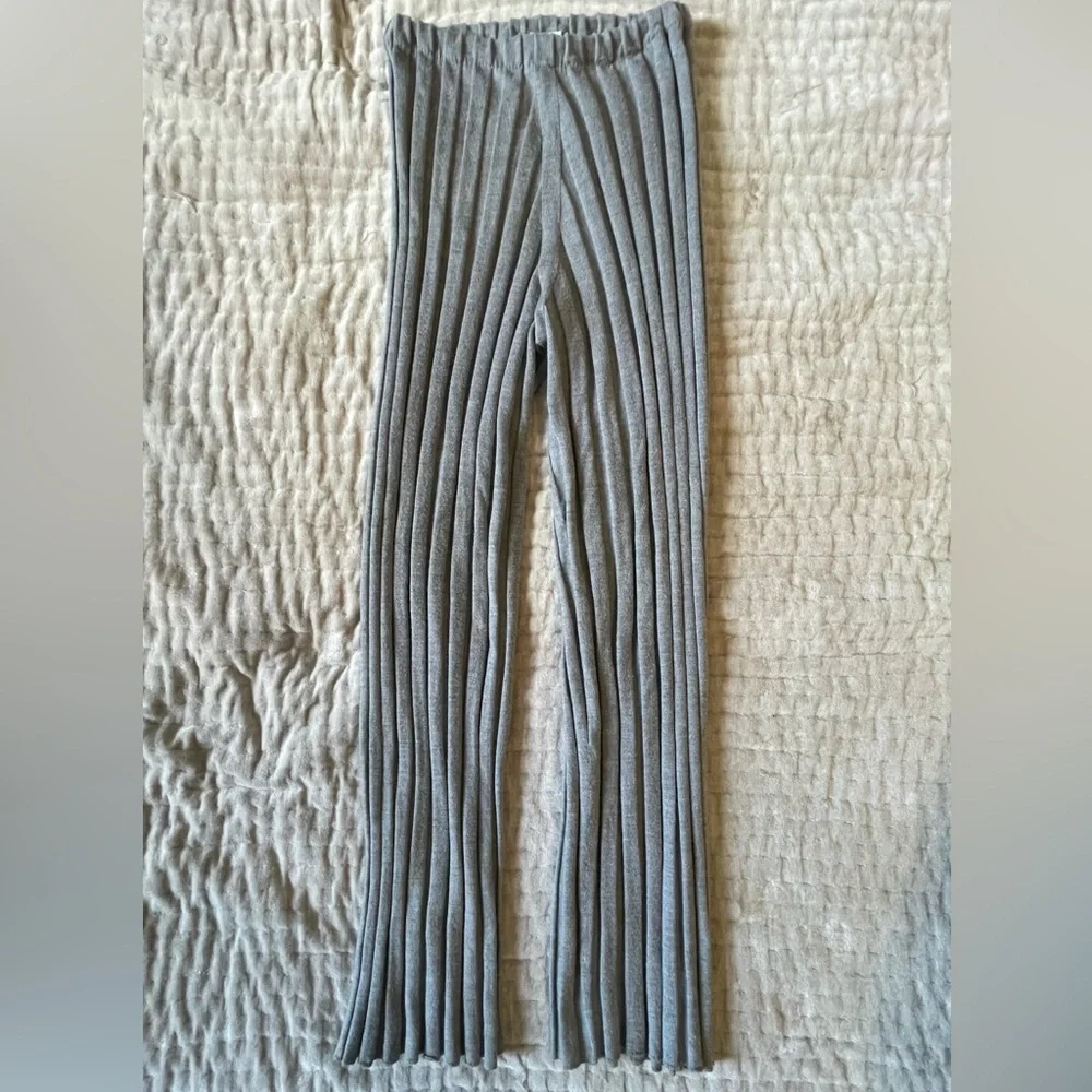 BASERANGE Adler Pants Wide Rib Merino Wool in Billow Grey Fine Knit So Comfy M - Picture 6 of 16